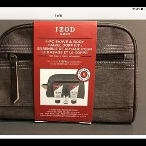 Men’s IZOD 4 Pc Beard Shave & Body Travel Kit Bag